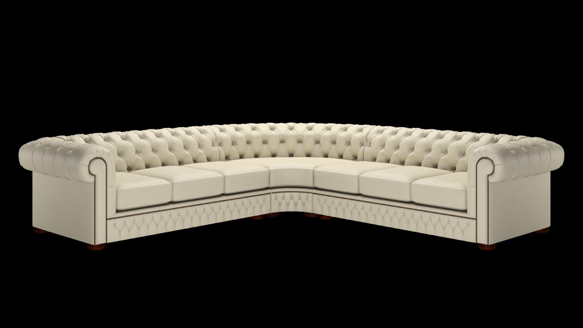 Chesterfield corner sofa (3 x 3)