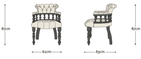 Dimensions for Captain's Chair