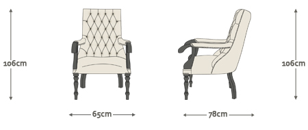 Dimensions for Chaucer Chair