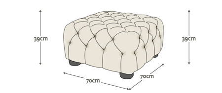 Dimensions for Cromwell Footstool