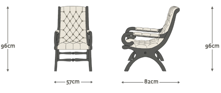Dimensions for Newton chair