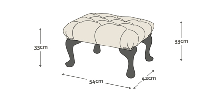 Dimensions for Queen Anne footstool